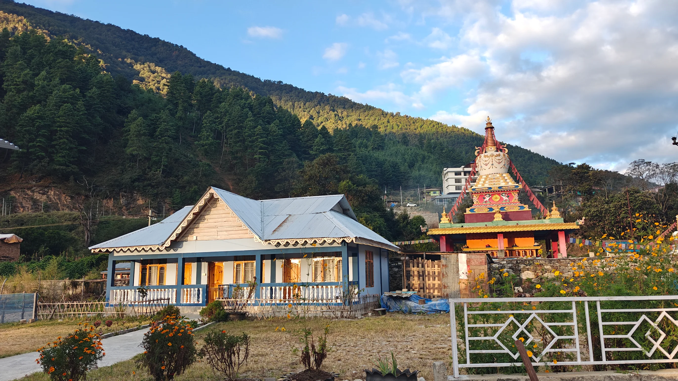 Tawang Monastery perched on a ridge at 10,000 feet above sea level, Arunachal Pradesh